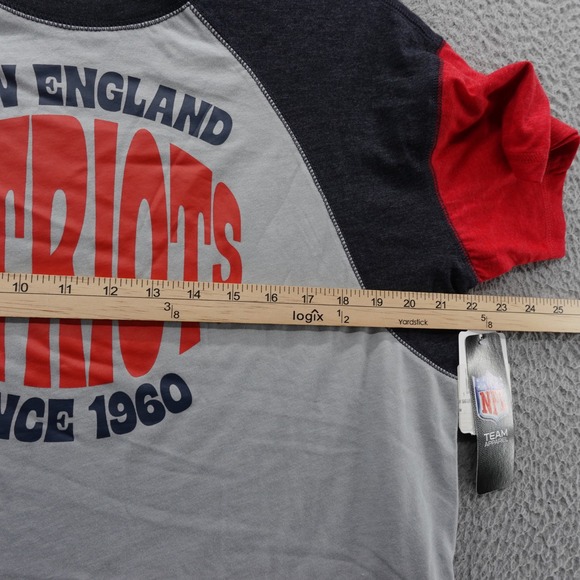 New England Patriots T Shirt NFL Team Apparel‎ Since 1960 Red Gray Blue Mens M - Picture 5 of 14